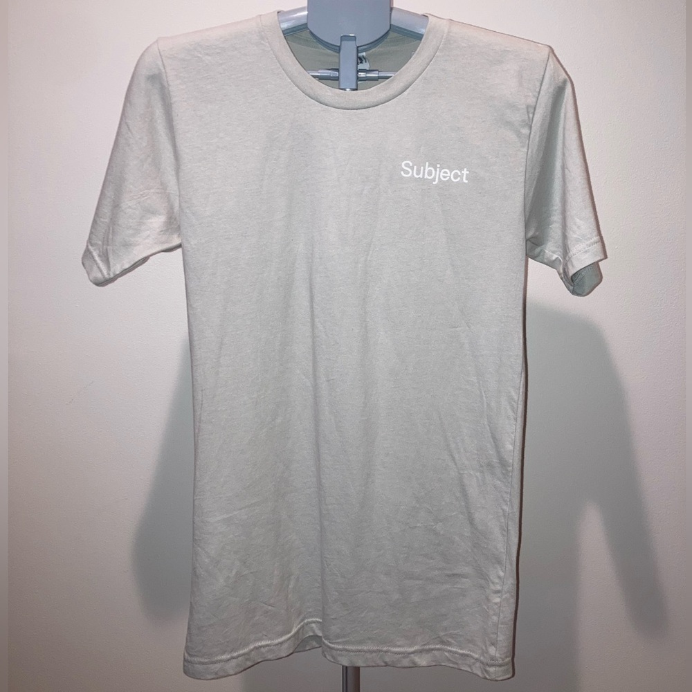 NWOT American Apparel 'Subject' Light Gray Sage Tee Simple Minimalist Streetwear